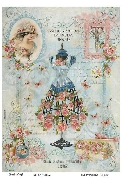 LİNEART Dhe10- 29X42Cm Brass Decopage Paper