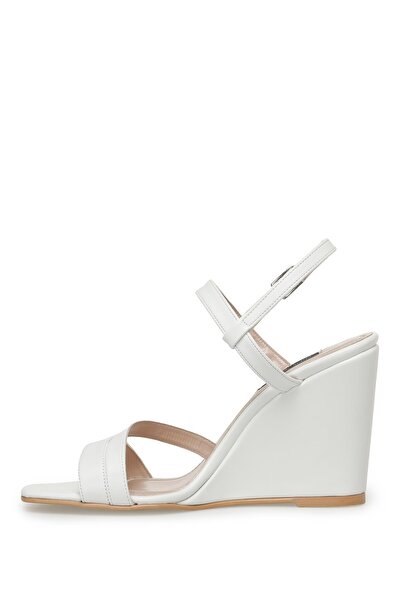 Nine West MOEX 3FX White Women's Wedge Heel Sandals