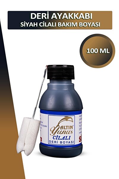 Dopar Bağcık Altın Yunus Siyah Cilalı Ayakkabı Bakım Boyası 100 ml Set