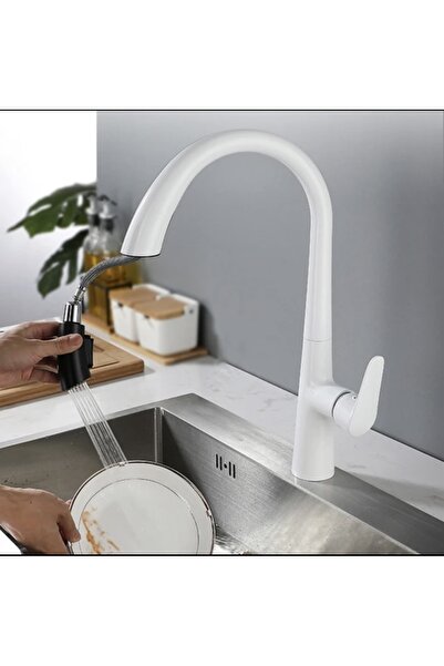 İSAOĞLU YAPI Beyaz Spiralli Mutfak Bataryası Gizli Spiralli Tazzik Ayarlı Bat...