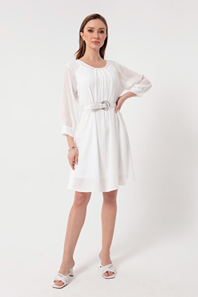 Lafaba Γυναικείο Μίνι Φόρεμα με Λευκή Ζώνη