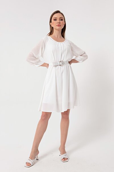 Lafaba Γυναικείο Μίνι Φόρεμα με Λευκή Ζώνη