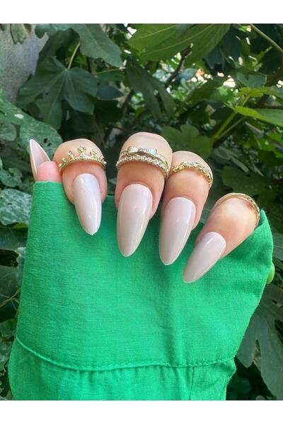 SYBELLE KOZMETİK 24 ADET ALMOND TAKMA TIRNAK