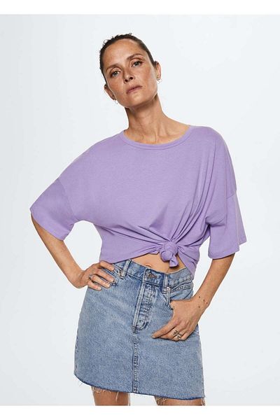 MANGO Woman Tricou supradimensionat din bumbac