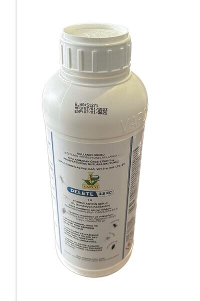 VAPCO Super Etkili 1lt Delete Kara Sivri Sinek Öldürücü Kokulu Ilaç Açık Alan Bahçe