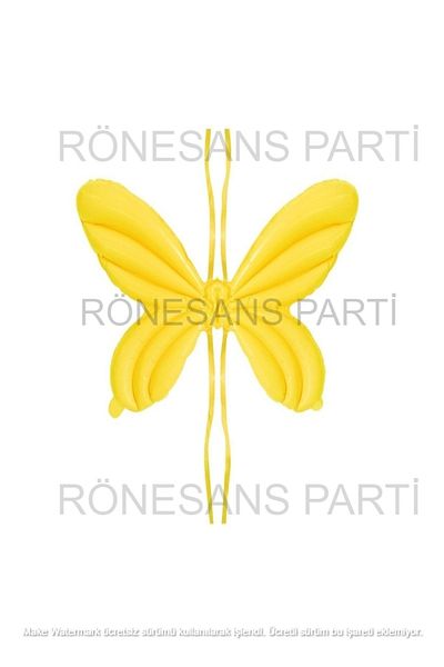RÖNESANS PARTİ Star Angel wing Foil Balloon Yellow Color 84X60 cm