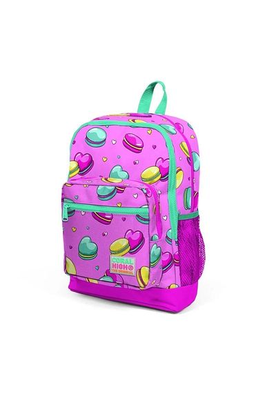 Coral High Macaron Patterned 4 Compartment School Bag 23462