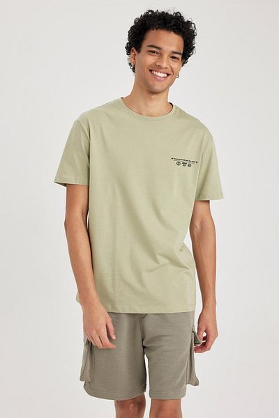 DeFacto Regular Fit Crew Neck Printed Short Sleeve T-Shirt Z3218az23au