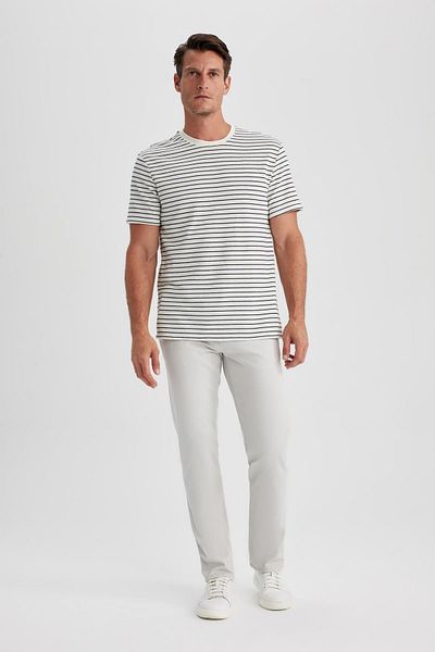 DeFacto Regular Fit Zipper Pocket Straight Leg Gabardine Chino Canvas Trousers B2088ax23au