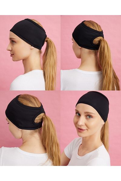 mirach Black Sport Bone Bandana - 2 Pack, 2 τμχ Γυναικείες μπαντάνες μαλλιών, Άνετη και κομψή χρήση
