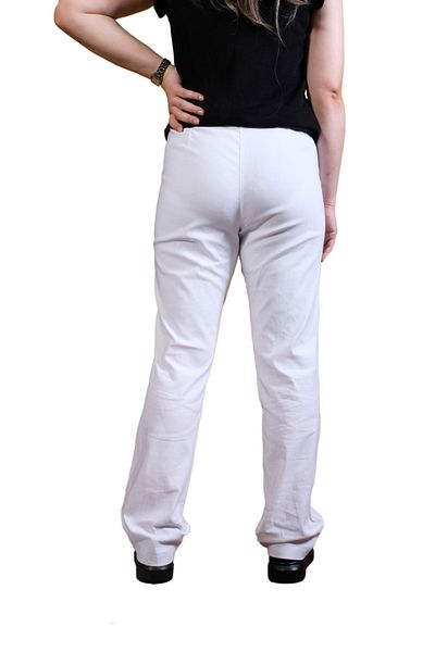 Blues Outlet WOMEN'S FULL LYCRA WITHOUT PIPE PIPE TROUSERS-WHITE