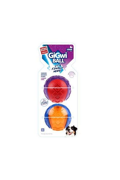 Gigwi Large 2-Piece Ball Sound Hard Ball Dog Toy