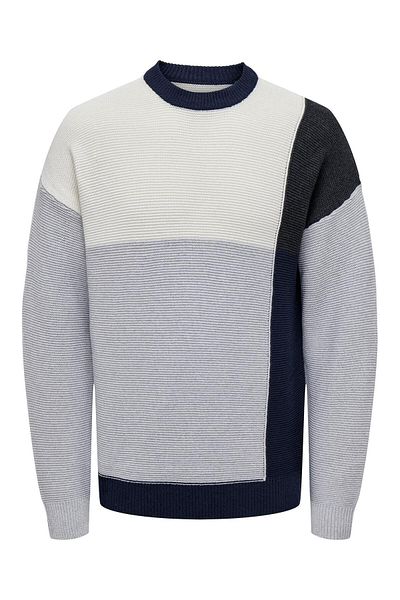 Only & Sons ONSKENDRICK LIFE DS 5 BLOCK CREW KNIT