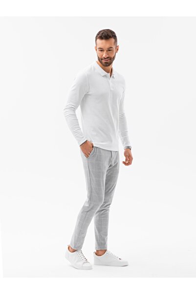 OMBRE Einfarbiges Herren-Longsleeve L132 - weiß