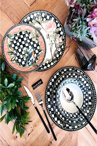 CASA DE BELLA 24 Parça 6 Kişilik Porselen Yemek Takımı