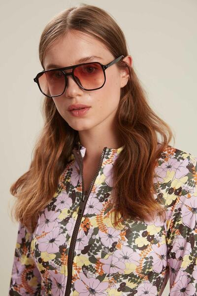 Manuka GEMUSTERTER REISSVERSCHLUSS-SURF-BADEANZUG BLUME