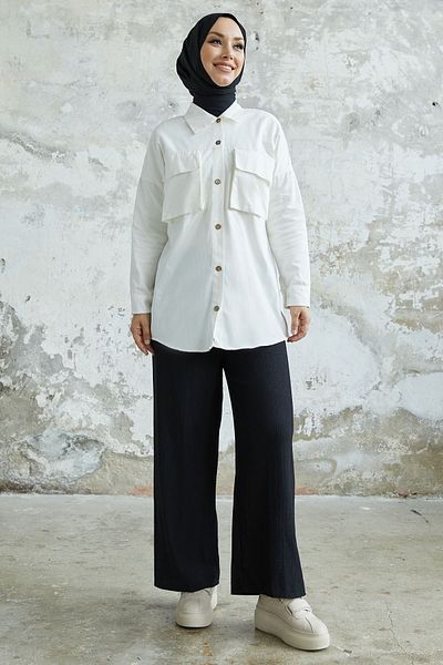 InStyle Marley Bag Pocket Detail Jacket - White