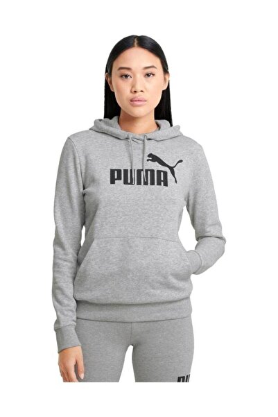 Puma Hanorac cu glugă pentru femei cu logo ESS - gri, XS-XL