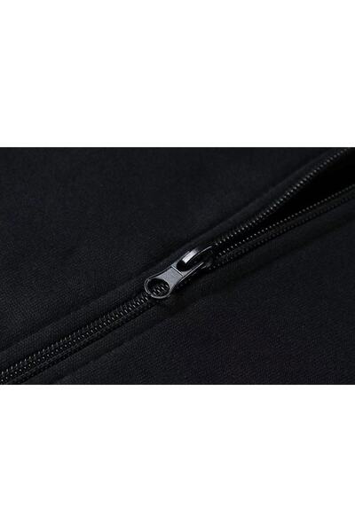 Touz Ζακέτα με φερμουάρ με στάμπα Spider-Cat Μαύρη Unisex με κουκούλα