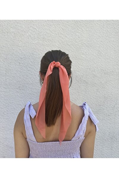 Elvinege Aksesuar Nar Çiçeği Şifon Fularlı Simit Toka