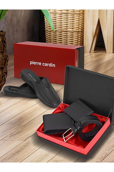 Pierre Cardin Pantofle Dowry 289 v dárkové krabičce a sada značkového opasku Marque Sosyethepazarı