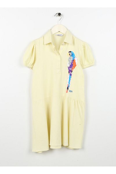 U.S. Polo Assn. Rochie în dungi US Polo AssnGreen pentru femei cu mânecă scurtă ROXI