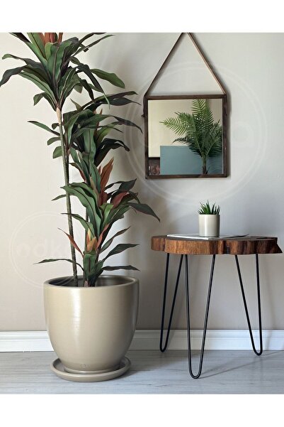 odka 20litre Klasik Saksı Tabaklı 30cmx30cm Bej