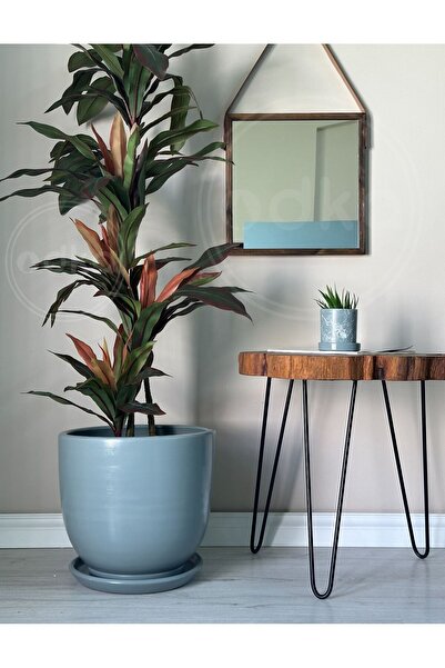 odka 20litre Klasik Saksı Tabaklı 30cmx30cm Füme