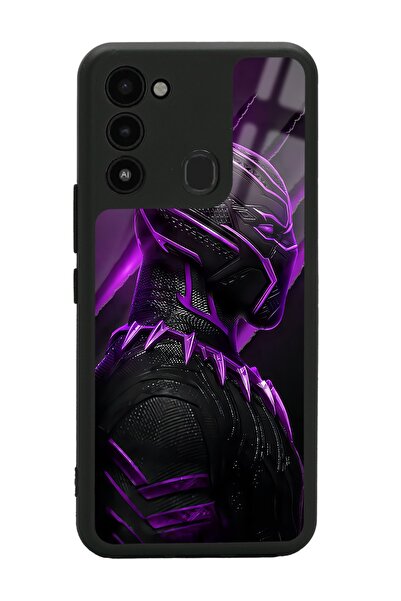 Spoyi Tecno Spark 8c Black Panter Tasarımlı Glossy Telefon Kılıfı