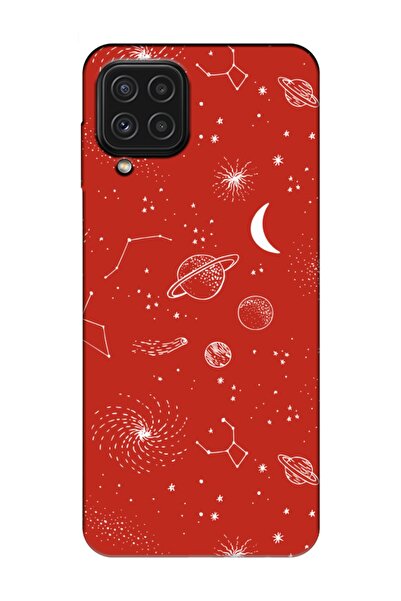 Samsung A22 Planets Red Phone Case