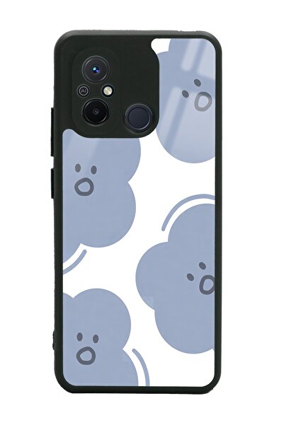 Spoyi Xiaomi Redmi 12C Cloud Face Tasarımlı Glossy Telefon Kılıfı