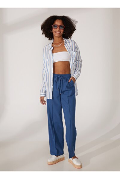 Benetton Нормальні жіночі брюки антрацит 40K6DF035