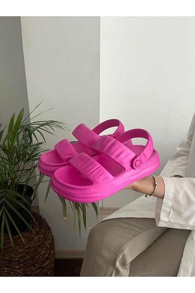 Behtah Kundura Sandale cu talpă anatomică cu dungi duble, ultra ușoare, moi și flexibile, antiderapante, pentru plajă, grădină, piscină, papuci