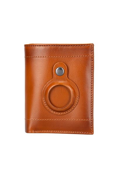 PLM AirTag Compatible Leather Men's Wallet RST2EF Tan