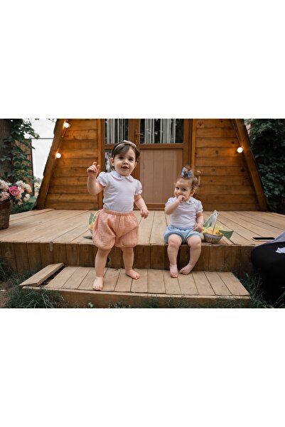 l l louIou baby gifts Waffle Müslin Bebek/Çocuk Şort