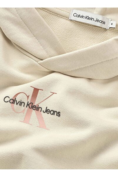 Calvin Klein Düz Kız Çocuk Gri Sweatshırt IG0IG02029PGB