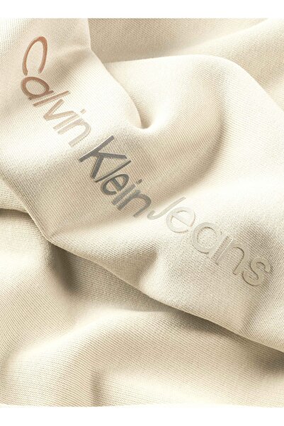 Calvin Klein Düz Kız Çocuk Bej Sweatshırt IU0IU00434ACI