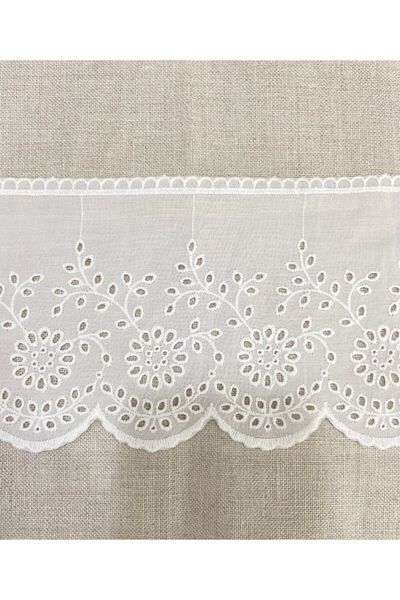Nazik Brode Cotton Scallop, Patterned Cotton Scallop Edge (1 Meter)