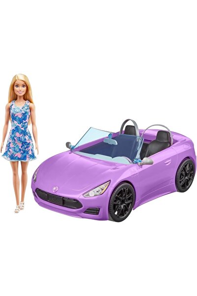 Barbie ® سيارة Glam Convertible مع دمية - HBY29