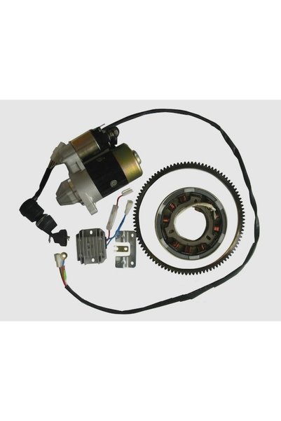 AL-MAK 7 Hp Dizel Motor Ipliden Marşlı Motora Komple Dönüşüm Kiti (178)