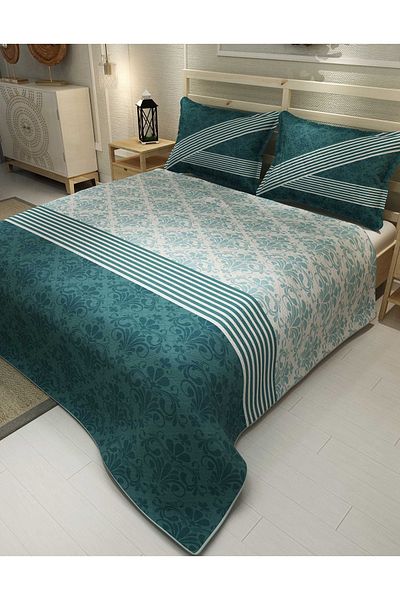 MonoHome Pique Set Cotton Double Jacquard Woven Bedspread Soft Nefti