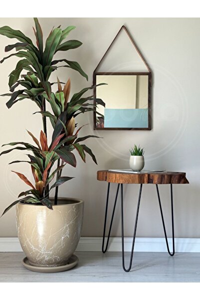 odka 20litre Klasik Saksı Tabaklı 30cmx30cm Mia Bej Mermer Desenli