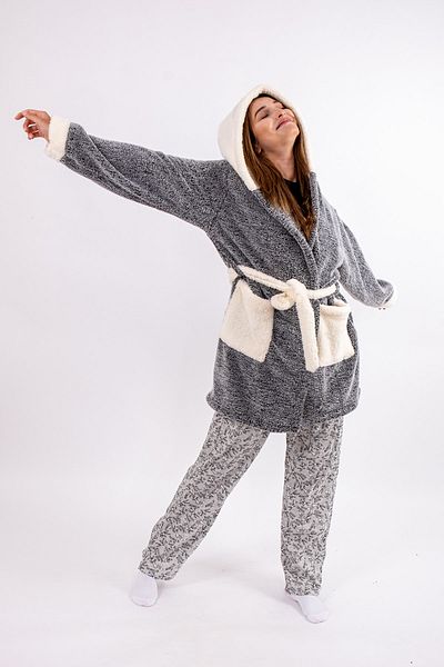 Mariva home Welsoft Hooded Unisex Bathrobe & Dressing Gown