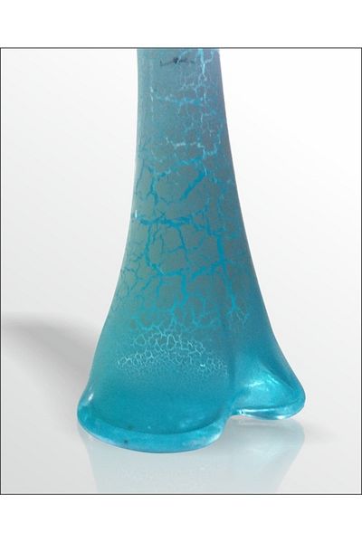M3DECORİUM Μακρύ 60cm Σπαστό Ice Blue Χρώμα Αδιάβροχο Βάζο από Βρύση Wet Dry