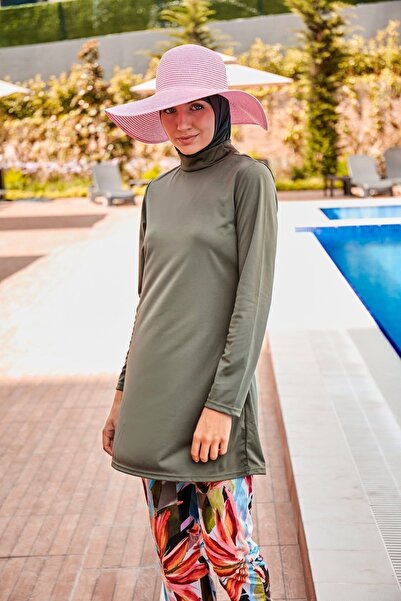 Riva Mera Χακί Πλήρως Καλυμμένο Μαγιό Hijab R2392