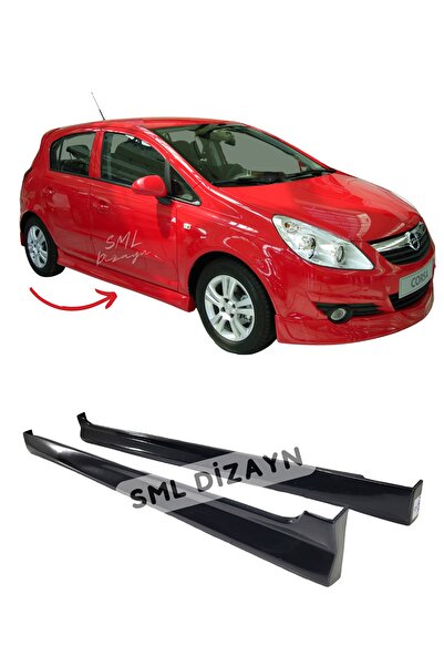 SML Dizayn Opel Corsa D Yan Marşpiyel 4 Kapı Uyumlu 2006-2014 Boyasız Plastik...