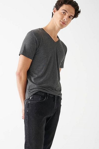 Mavi Ανδρικό μπλουζάκι Stretch V-Neck Blue - M061748-24398