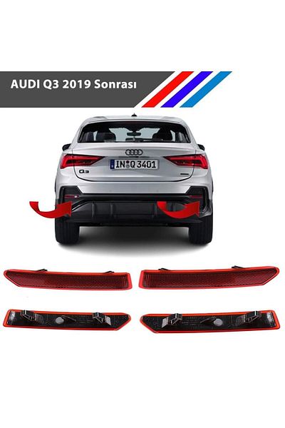 MEPARTS AutoMEPARTS - عاكس المصد الخلفي الأيمن والأيسر لسيارة Audi Q3 بعد 219 83F945106ب
