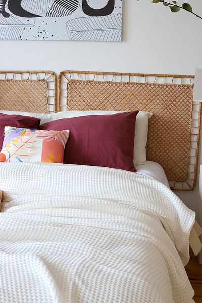 vivamaison Double Waffle Pique Bedspread Cotton White 220x240 cm