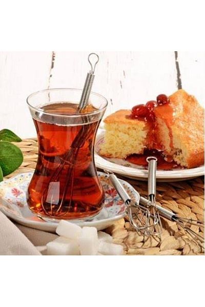 Sensoria 6 ملاعق صغيرة على شكل خافق من الفولاذ المقاوم للصدأ، ملاعق صغيرة حديثة، خافق بيض سلكي صغير
